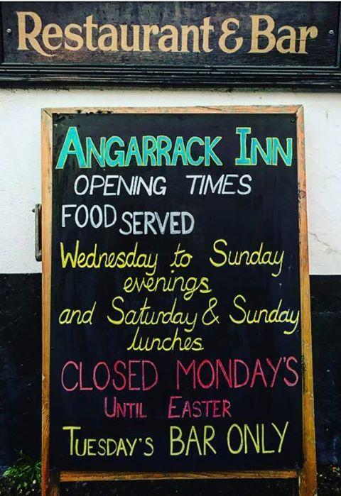 Please note our Winter times 